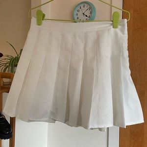 short white tennis skort